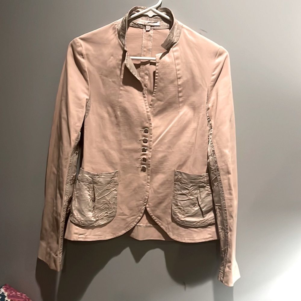 Vintage Rebecca Taylor button up in baby pink.